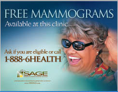 African American woman clinic placement poster