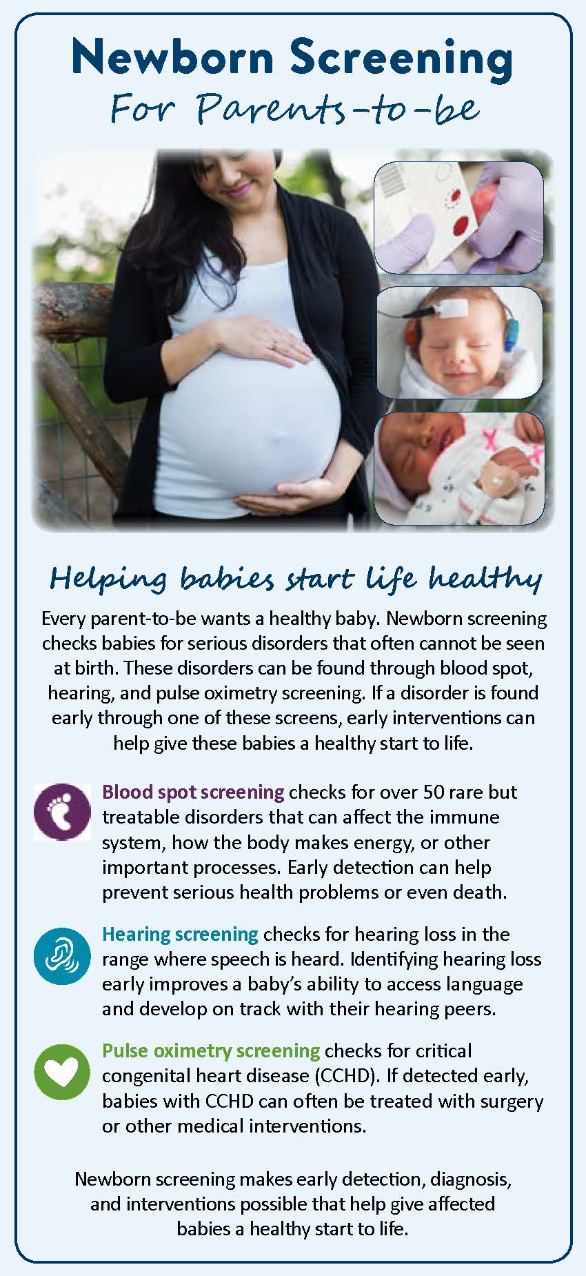 Newborn Screening for Parents-to-be (Prenatal Handout)