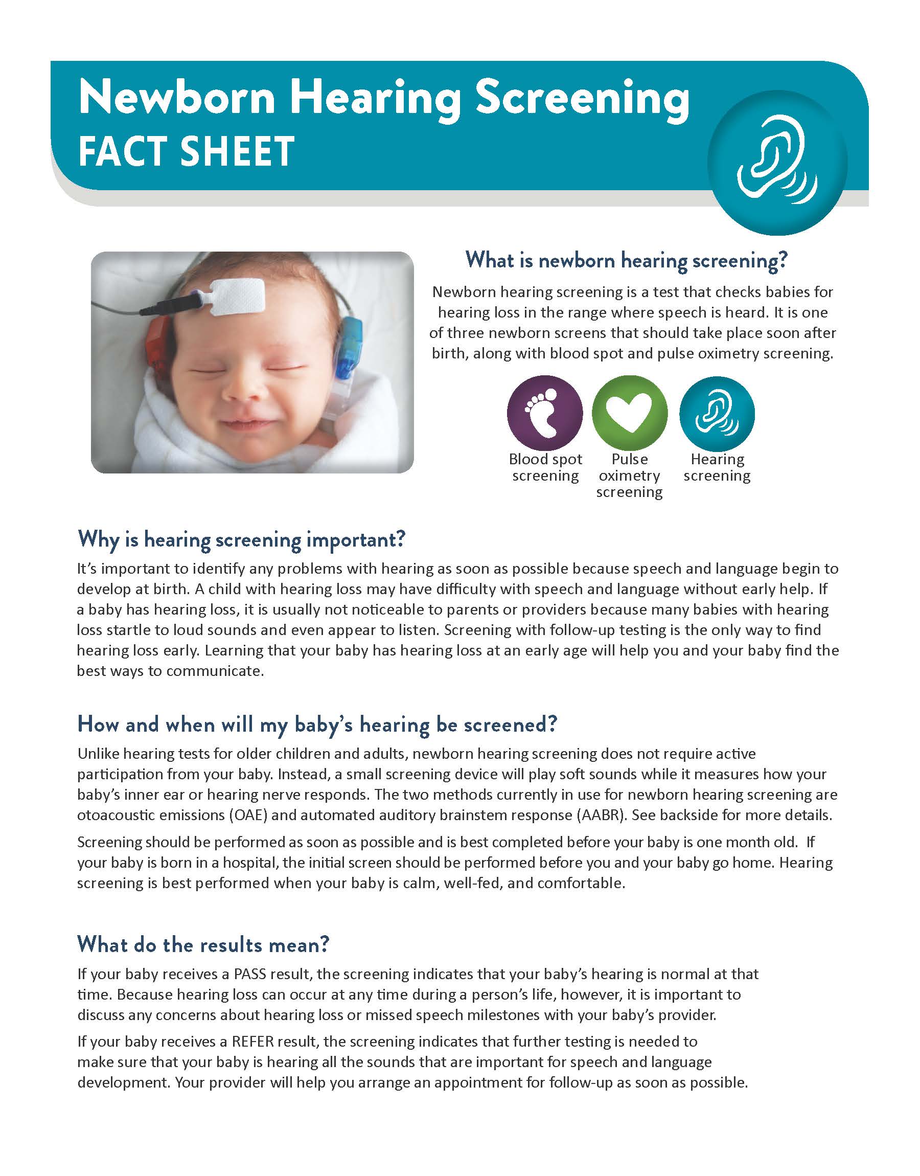 Newborn Hearing Screening Fact Sheet