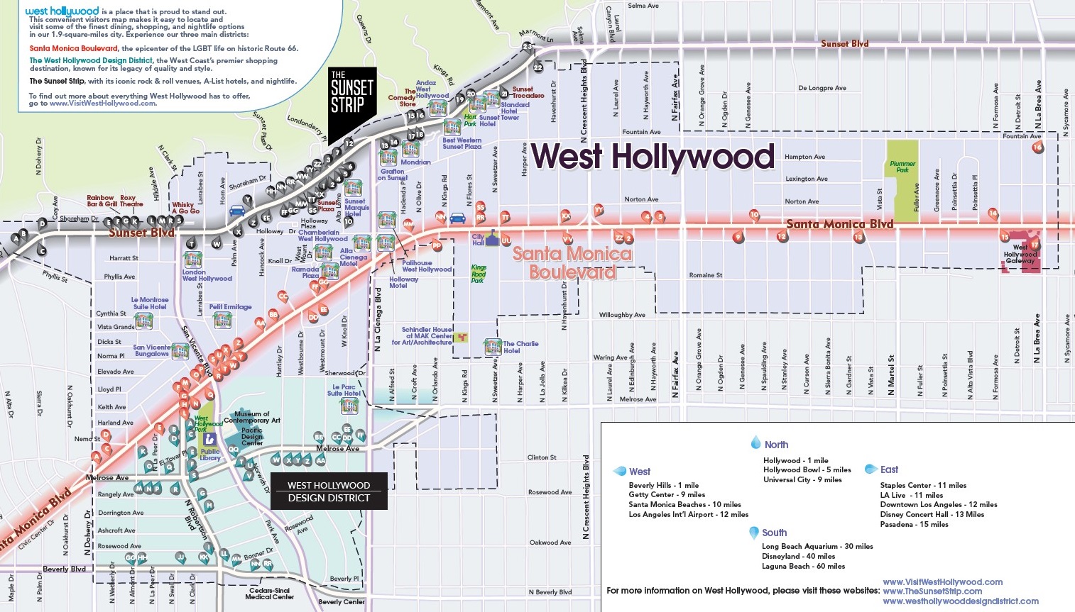 map of west hollywood Visit West Hollywood map of west hollywood